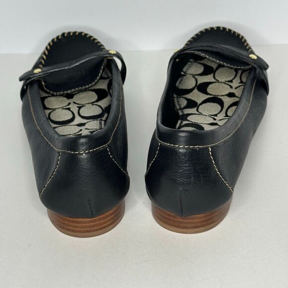 Coach Leather Loafer Flats Black | Women Size 9 - Picture 3 of 9